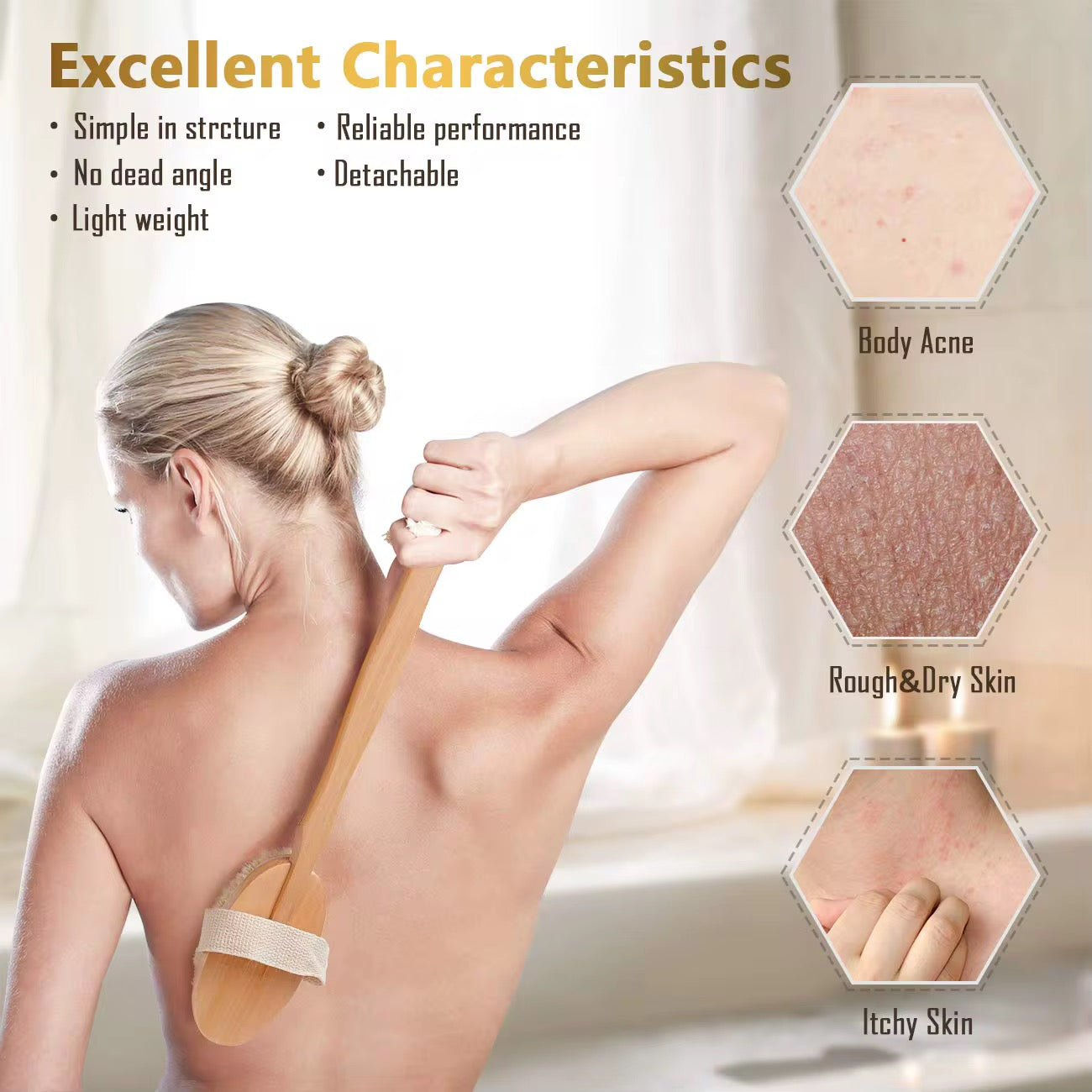 Brosse exfoliant du dos